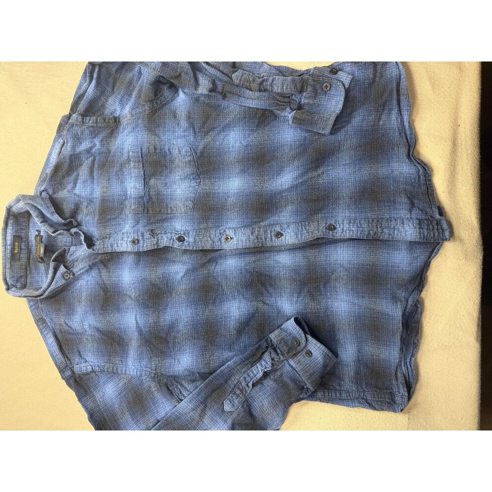 Pendleton Shirt Mens XL Blue Plaid Long Sleeve Button Up Mason Casual Soft
